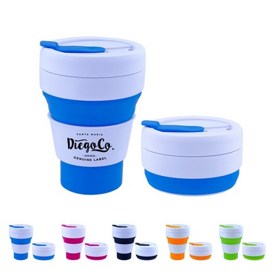 12oz Silicone Collapsible Coffee Cup
