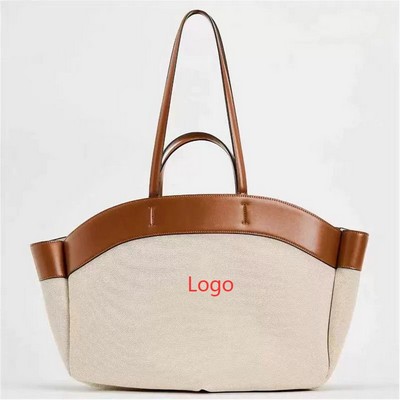 Large Capacity Single-Shoulder Canvas Tote Bag