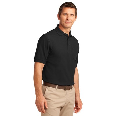 Port Authority Silk Touch Polo With Pocket.
