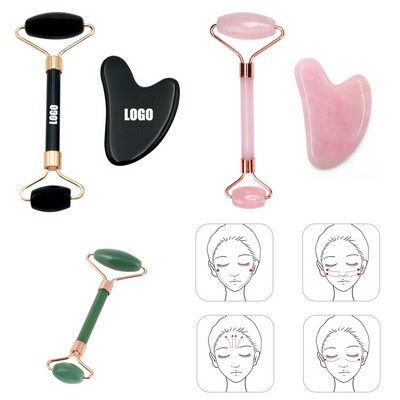 Premium Jade Roller and Gua Sha Set