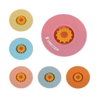 Sunflower Silicone Drink Cup Lid 3.94"