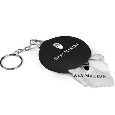 Ultra Opper Fiber® Cloth w/Big Mouth™ Key Chain - 1 Color - Rush Production