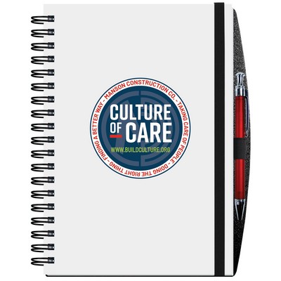 Gloss Cover Journals w/50 Sheets & Pen (7" x 10")