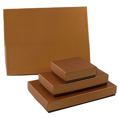 Caramel & Dark Chocolate 2 Tone Candy Box (6 1/2"x3 1/2"x1 1/8")