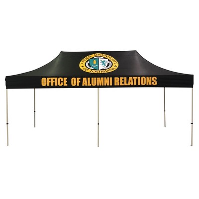 10ft x 20ft Tent Canopy-Powder Coated Steel Frame - Full Color Imprint