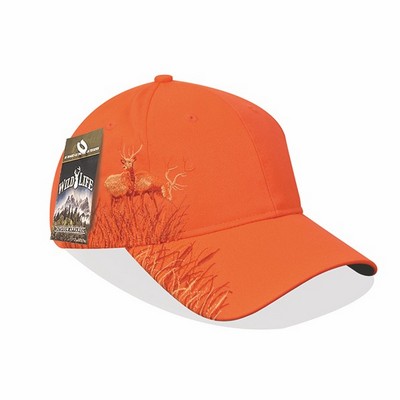 Pre-Decorated Elk Hunting Neon Orange Cap