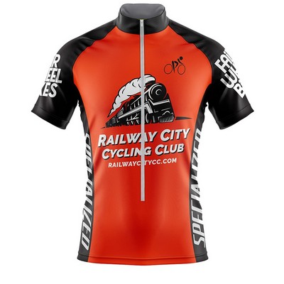 Fully Sublimated Men's 3/4 Zipper Cycling Jersey