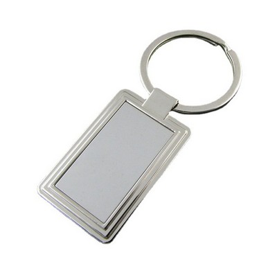 Rectangular Shaped Metal Keyring