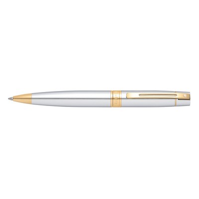 Sheaffer 300 Bright Chrome with Gold Tone Trim Ball Point