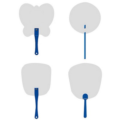 Elegant White Polypropylene Hand Fan