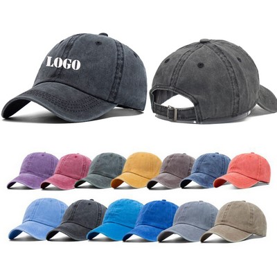 Vintage Washed Distressed Baseball Cap Golf Dad Hat for Men Women