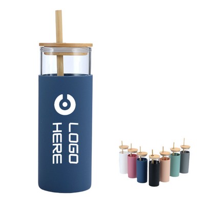 17Oz Bamboo Lid Heat-Resistant Straw Cup