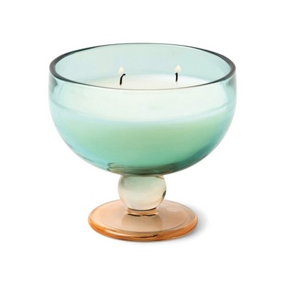 Aura 6 Oz Teal & Orange Tinted Glass Goblet - Tobacco Patchouli