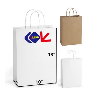 10 X 5 X 13 Inches Paper Gift Bags Bulk with Handles
