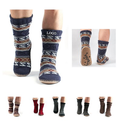 Men's Fuzzy Non Slip Slipper Socks