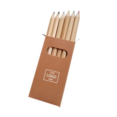 6 Colors Short Mini Colored Pencils