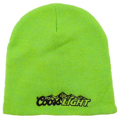 Short Knit Beanie Hat