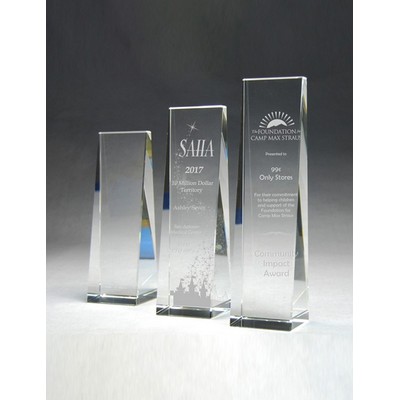 Slim Wedge Optic Crystal Award (2¾"x8")