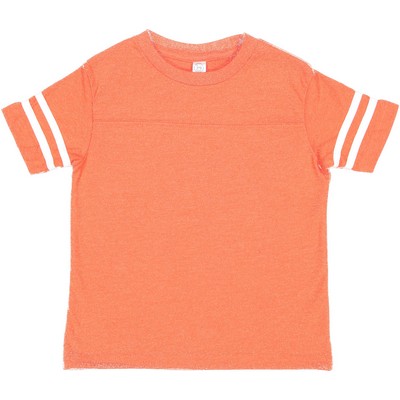 Rabbit Skins Toddler Football Crew Neck Short Sleeve Fine Jersey Football T-Shirt