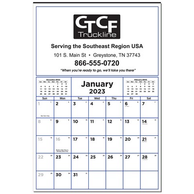 Economy 12 Sheet Contractor Wall Calendar