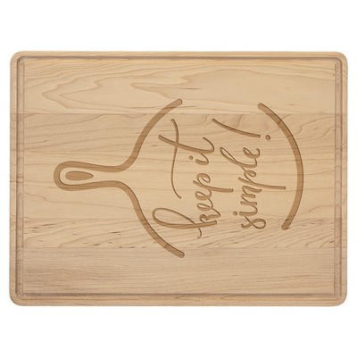 11.5" x 8.75" Maple Cutting Board with Drip Ring