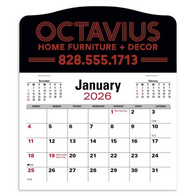Press-N-Stick Jumbo Header with 3-Month Calendar