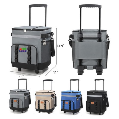 Large Insulated Collapsible Leakproof Portable Rolling Cooler