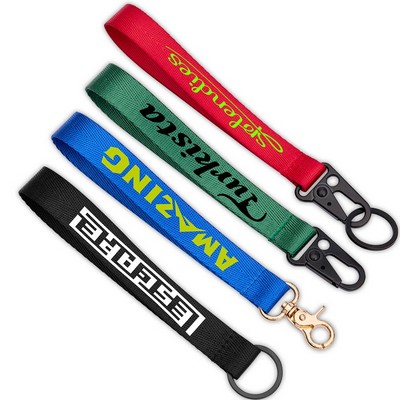 Custom Printed Nylon Wrist Lanyards