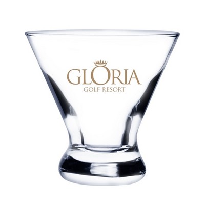 8.25 Oz. Stemless Martini Glass (Deep Etch)