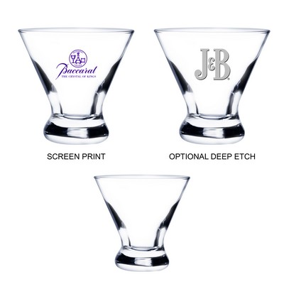 8.25 Oz. Stemless Martini Glass (Screen Printed)