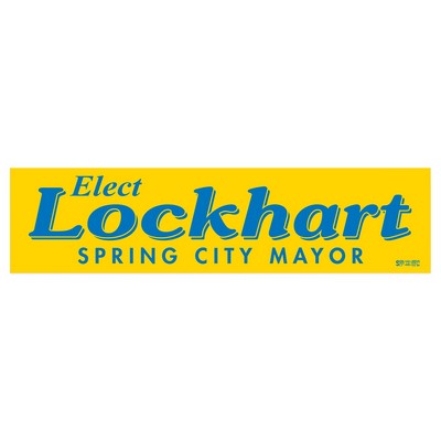 Bumper Sticker | Rectangle | 3 3/4" x 15" | Yellow Vinyl