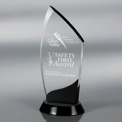 Crest Onyx - Medium optical crystal award
