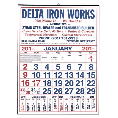 Commercial Billboard Apron Calendar w/ 88-P Pad (After 5/1)