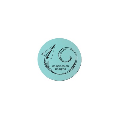 3¾" Teal Round Silicone Coaster
