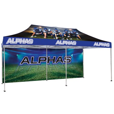 10' x 20' Canopy Tent With One Full Wall