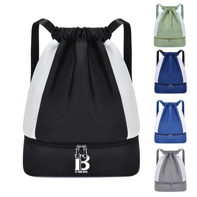 Nylon Waterproof Drawstring Backpack