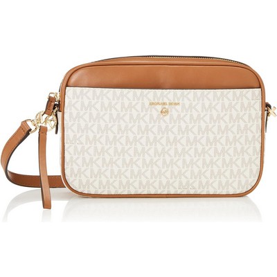 Michael Kors® Vanilla & Acorn Jet Set Charm Leather Camera Bag