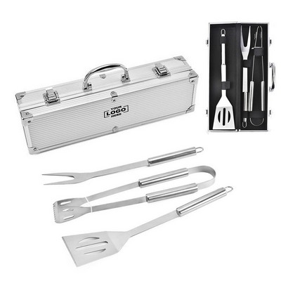 BBQ Grill Tool Set 3-Piece Stainless Steel