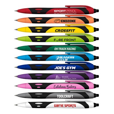 Sport Pencil - Soft Touch Rubberized Mechanical Pencil with Twist-Up Eraser & #2 HB Leads