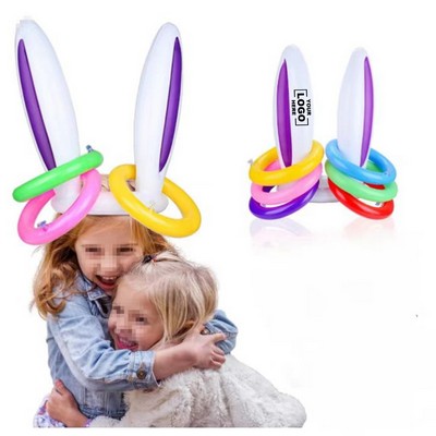 Bunny Ear Ring Toss Game Inflatable with Rabbit Ears