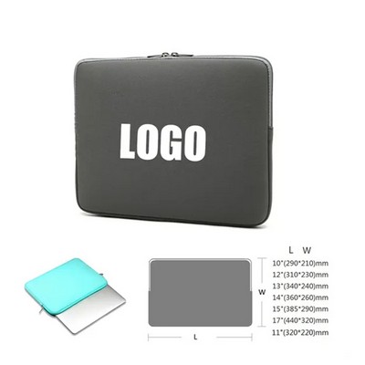 13 Inch Foam Shock Resistant Laptop Sleeve Zipper Cover Bag
