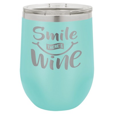 Polar Camel 12 oz. Teal Stemless Wine Tumbler