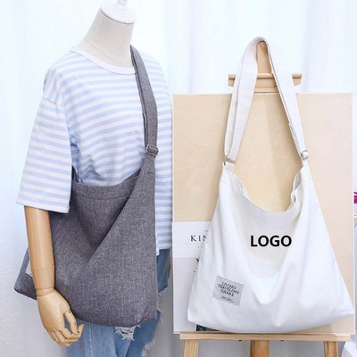 Canvas Shoulder Bag W/ Adjustable Shoulder Strap
