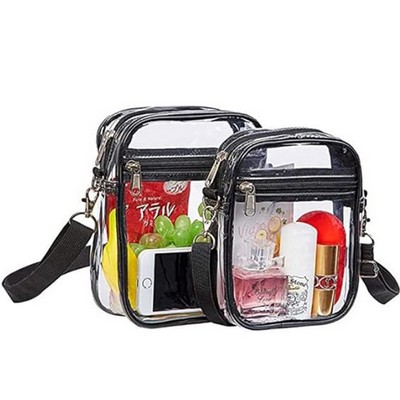 ClearView Transparent PVC Crossbody Bag