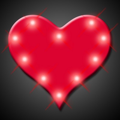 Perfect 10 Heart Blinking Light Pin - BLANK