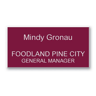 Deluxe Engraved Name Badge (6-10 Square Inches)