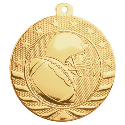 2" Starbrite Football Medal
