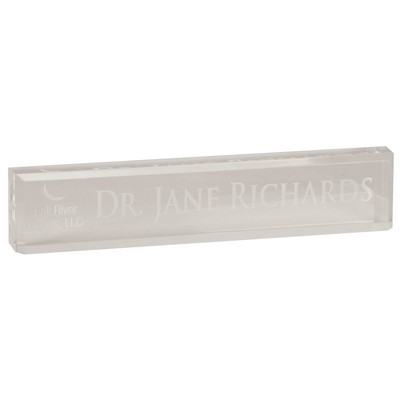10" x 2" Clear Acrylic Desk Wedge