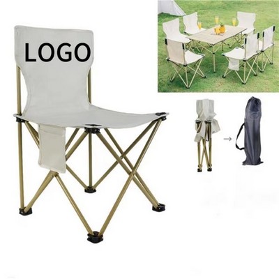 Foldable Camping Chair with Picnic Tote Bag