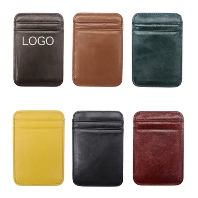 Ultra-thin Leather Minimalist Card Holder